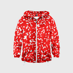 Детская ветровка Красный яркий камуфляж