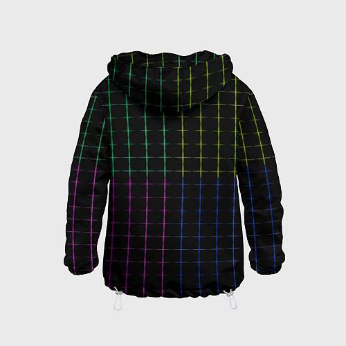 Детская ветровка Color black multicolored stripes / 3D-Белый – фото 2