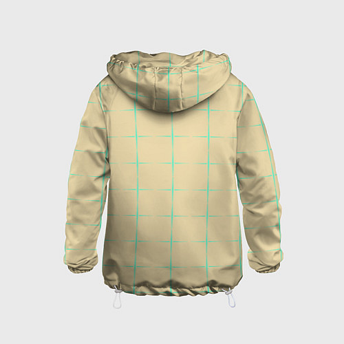 Детская ветровка Color beige green crosses / 3D-Белый – фото 2