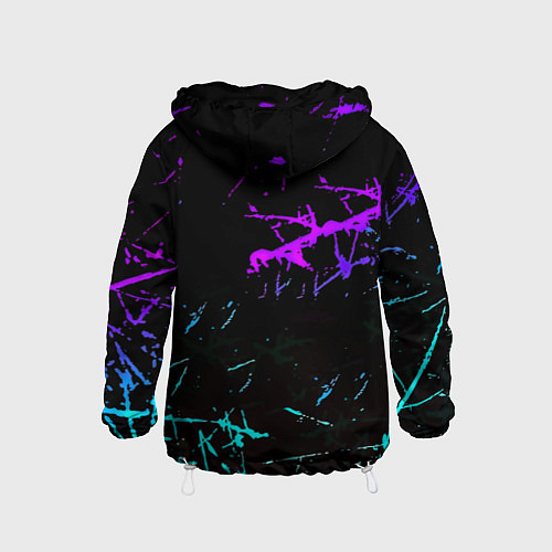 Детская ветровка Doom неоновые штрихи / 3D-Белый – фото 2