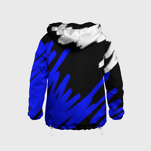 Детская ветровка Россия чёрно-синий штрихи / 3D-Белый – фото 2