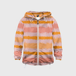 Детская ветровка Полосы зигзагообразные оранжево-розовые