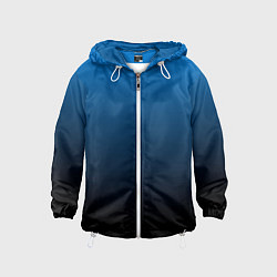 Ветровка с капюшоном детская Blue gradient, цвет: 3D-белый
