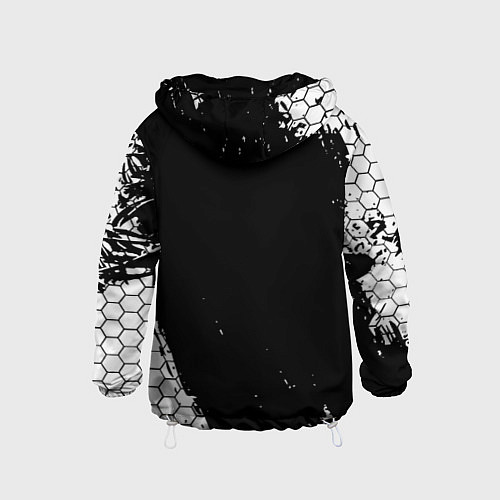 Детская ветровка Doom соты краски / 3D-Белый – фото 2