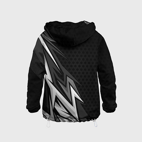 Детская ветровка Subaru - монохромный черный / 3D-Белый – фото 2