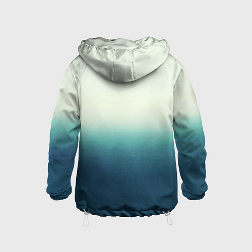 Детская ветровка Черный ворон - градиент / 3D-Белый – фото 2