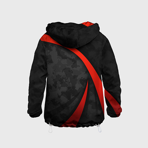 Детская ветровка Федерация бокса - камуфляж / 3D-Белый – фото 2