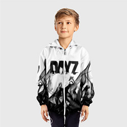 Ветровка с капюшоном детская Dayz текстура огонь, цвет: 3D-белый — фото 2