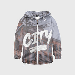 Ветровка с капюшоном детская City, Кемерово, цвет: 3D-белый