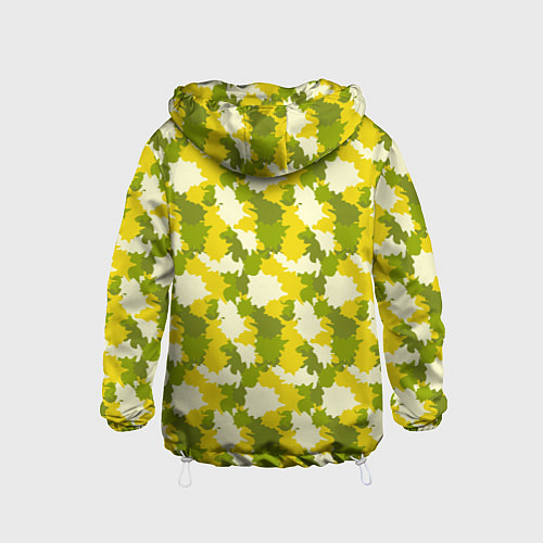 Детская ветровка Яркий камуфляж желтые и зеленые пятна / 3D-Белый – фото 2