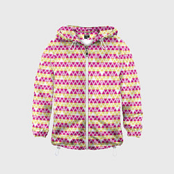 Детская ветровка Желтые и розовые треугольники