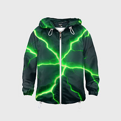 Детская ветровка Зеленый неон из плит