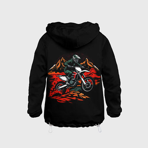 Детская ветровка Motocross in the mountains / 3D-Белый – фото 2