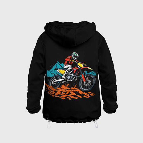 Детская ветровка Motocross mountains / 3D-Белый – фото 2
