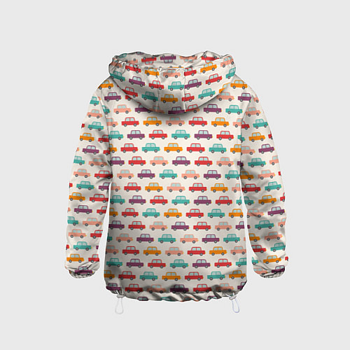 Детская ветровка Цветные машинки паттерн / 3D-Белый – фото 2