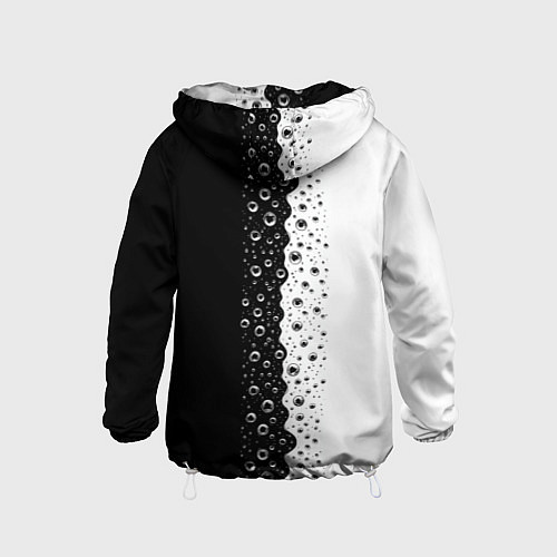 Детская ветровка Лучше вода у друга черно-белый узор / 3D-Белый – фото 2