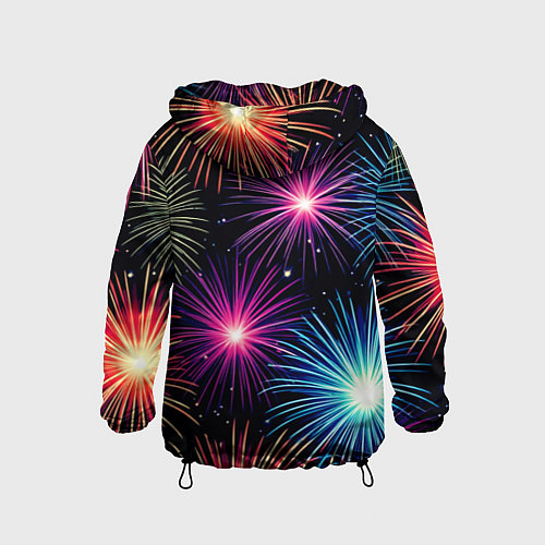 Детская ветровка Стилизованный праздничный салют / 3D-Черный – фото 2