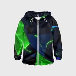 Детская ветровка Neon tile green