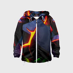 Ветровка с капюшоном детская The neon fault, цвет: 3D-белый