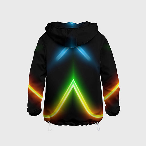 Детская ветровка Neon multicolored lines / 3D-Белый – фото 2