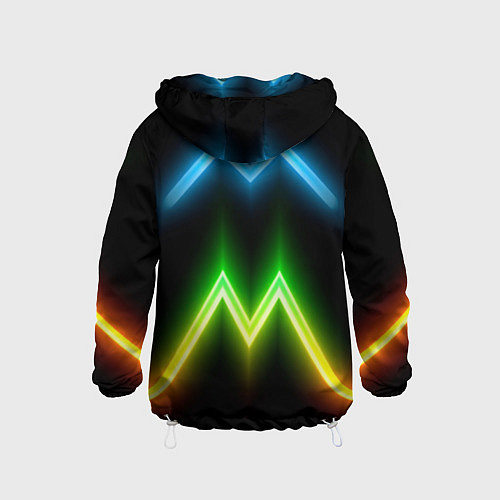 Детская ветровка Neon multicolored lines / 3D-Белый – фото 2