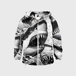 Детская ветровка Белая акула - стая