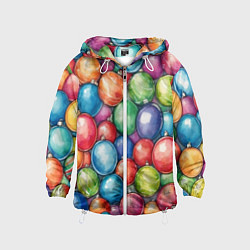 Детская ветровка Россыпь новогодних шаров