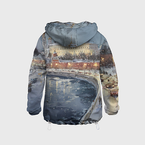 Детская ветровка Новогодние праздники в Москве / 3D-Белый – фото 2