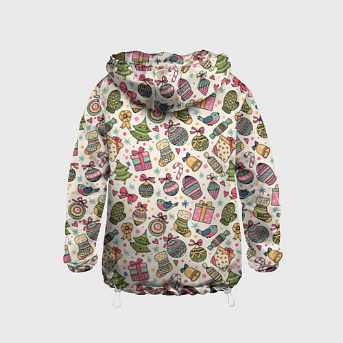Детская ветровка Новогодний паттерн / 3D-Белый – фото 2