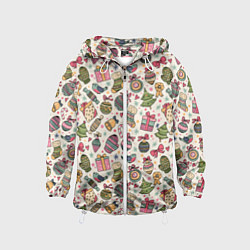 Детская ветровка Новогодний паттерн