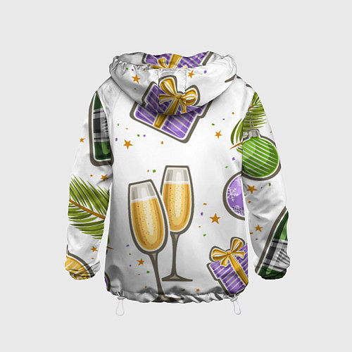 Детская ветровка Новогодний вайб / 3D-Белый – фото 2