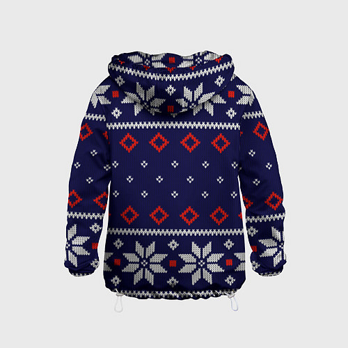 Детская ветровка Вязаный новогодний узор / 3D-Белый – фото 2