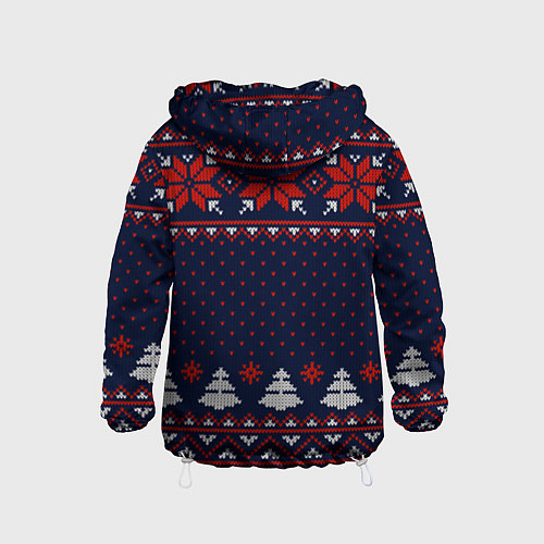 Детская ветровка Новогодний вязаный узор / 3D-Белый – фото 2