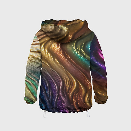 Детская ветровка Сморщенные складочки жидкости / 3D-Белый – фото 2