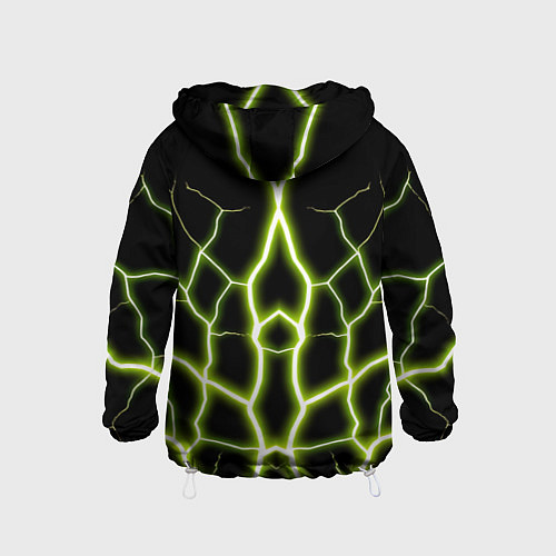 Детская ветровка Color green black / 3D-Белый – фото 2