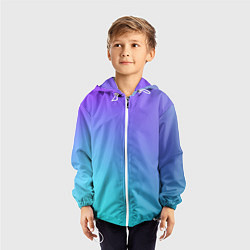 Ветровка с капюшоном детская Color multi-colored gradient, цвет: 3D-белый — фото 2