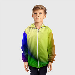 Ветровка с капюшоном детская The color is multicolored, цвет: 3D-белый — фото 2