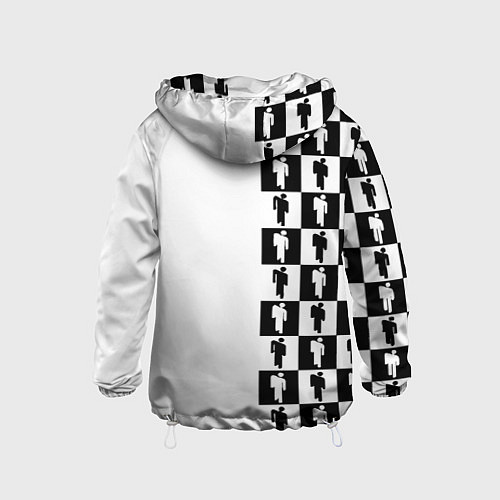 Детская ветровка Ювентус паттерн люди / 3D-Белый – фото 2