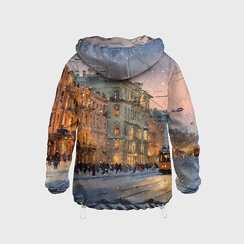 Детская ветровка Зимний Санкт-Петербург / 3D-Белый – фото 2