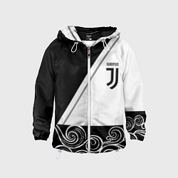 Детская ветровка Ювентус геометрия полосы текстура