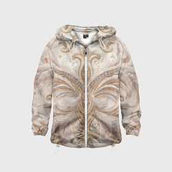 Детская ветровка Перламутровый орнамент с перьями
