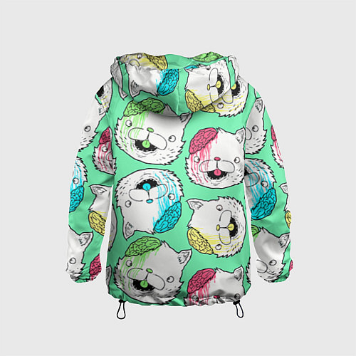 Детская ветровка Drop Dead: Kitty Heads / 3D-Черный – фото 2