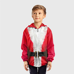 Ветровка с капюшоном детская Дед мороз, цвет: 3D-белый — фото 2