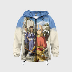 Ветровка с капюшоном детская Легенда об Аанге, цвет: 3D-черный