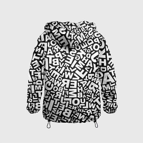 Детская ветровка Английский алфавит / 3D-Черный – фото 2