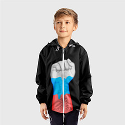 Ветровка с капюшоном детская Русский кулак, цвет: 3D-белый — фото 2