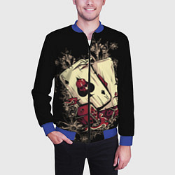 Бомбер мужской Карты дьявола, цвет: 3D-синий — фото 2