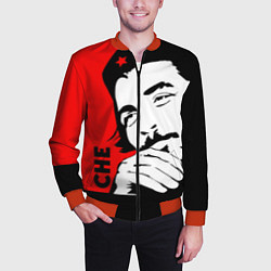 Бомбер мужской Че Гевара, цвет: 3D-красный — фото 2