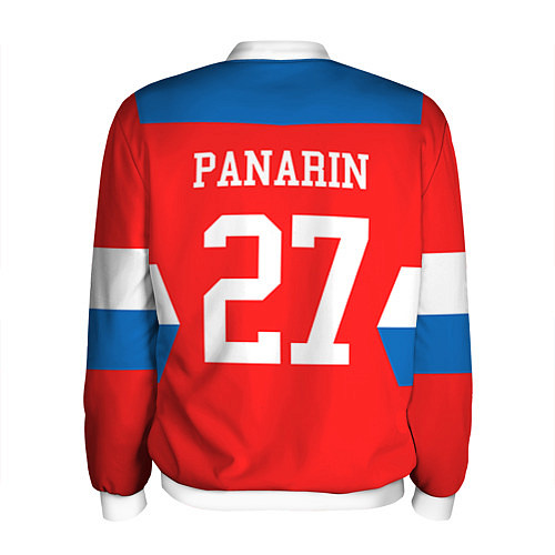 Мужской бомбер Сборная РФ: #27 PANARIN / 3D-Белый – фото 2