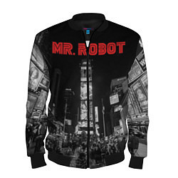 Бомбер мужской Mr. Robot City, цвет: 3D-черный
